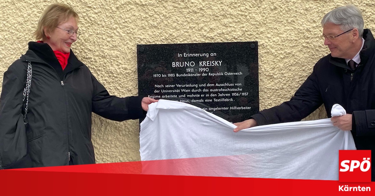 Bruno Kreisky Gedenktafel in Hermagor enthüllt