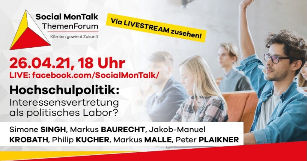13. Social MonTalk: Hochschulpolitk | Interessensvertretung als politisches Labor?