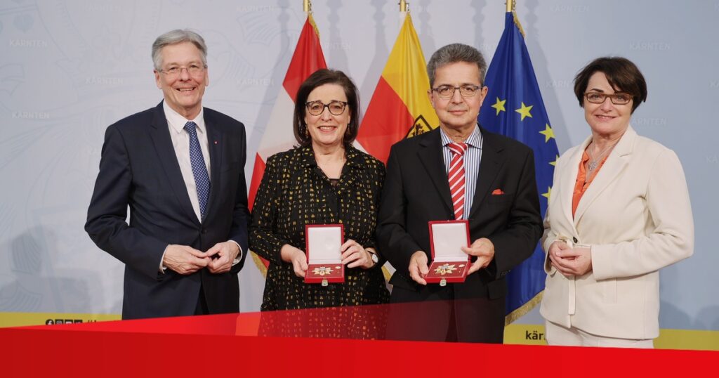 Großes Ehrenzeichen des Landes Kärnten für Primaria Christa Rados und Primarius Wolfgang Wandschneider
