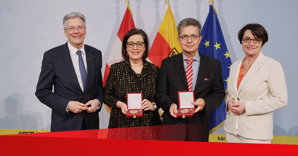 Gro&szlig;es Ehrenzeichen des Landes K&auml;rnten f&uuml;r Primaria Christa Rados und Primarius Wolfgang Wandschneider