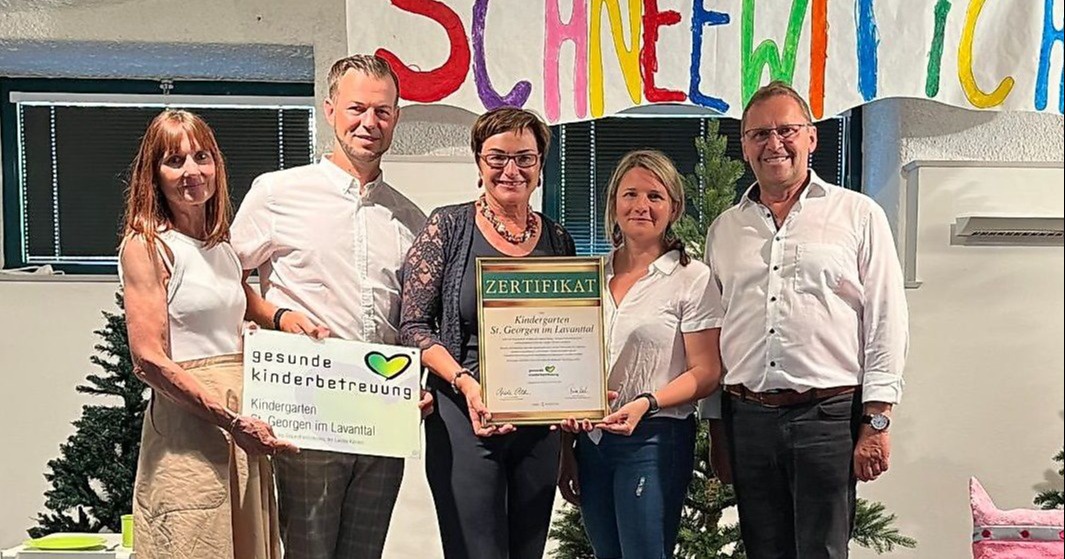 Gesundheitsauszeichnung f&uuml;r den Kindergarten St. Georgen/Lavanttal