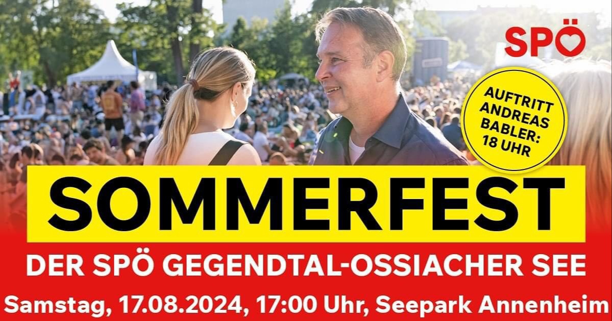 Sommerfest der SPÖ Gegendtal-Ossiacher See
