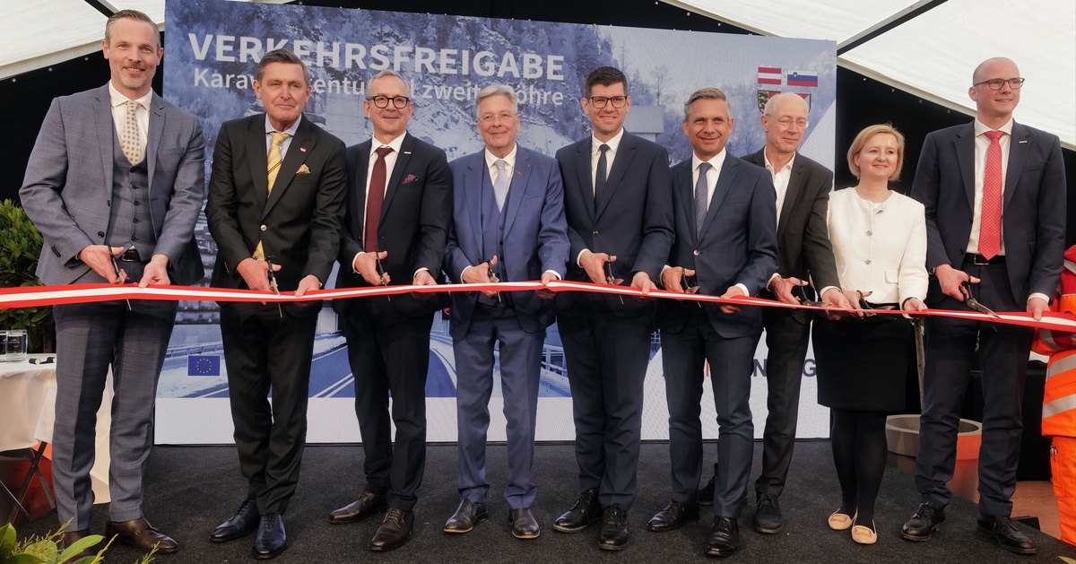Karawanken-Tunnel: Neue R&ouml;hre feierlich er&ouml;ffnet