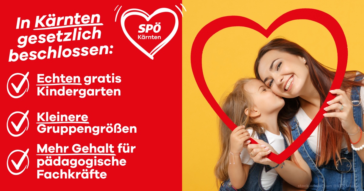 Kärnten beschließt Gratis-Kindergarten, kleinere Gruppen & mehr Gehalt für Pädagog:innen