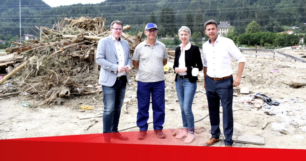 Katastrophenhilfe Villach-Land: Mit Arbeitsmarktprojekt Aufräumarbeiten unterstützen