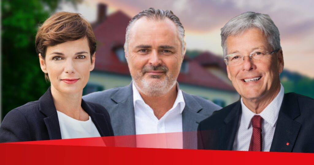 Gemeinsames Gespräch von Pamela Rendi-Wagner, Hans-Peter Doskozil & Peter Kaiser in Wolfsberg