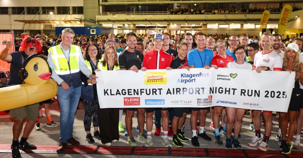 2. Klagenfurt Airport Night Run: 1.500 Laufbegeisterte „bewegten“ Start- und Landebahn