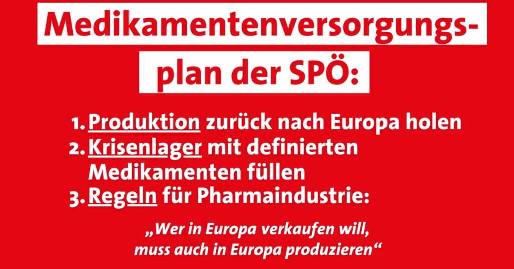 SPÖ präsentiert Plan zur Versorgungssicherheit