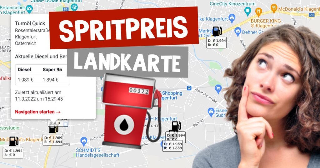 Wo man am „günstigsten“ tankt, zeigt diese Landkarte!