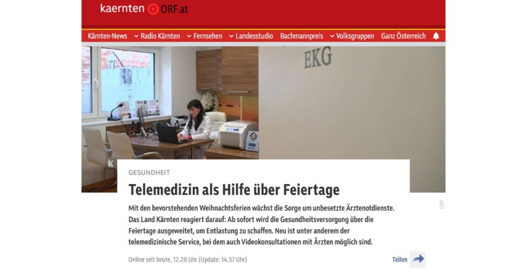 Mehr medizinische Hilfe rund um die Feiertage in Kärnten