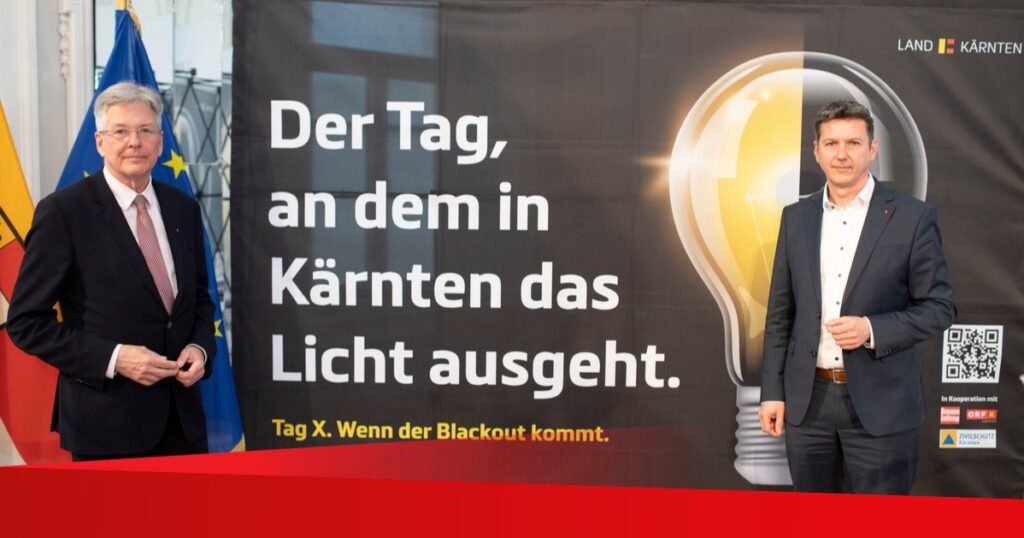 „Tag X. Wenn der Blackout kommt“: Land Kärnten startete Informationskampagne