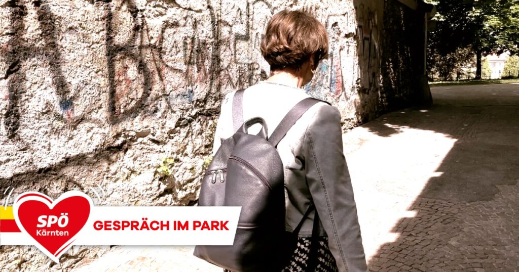Gespräch im Park mit Beate