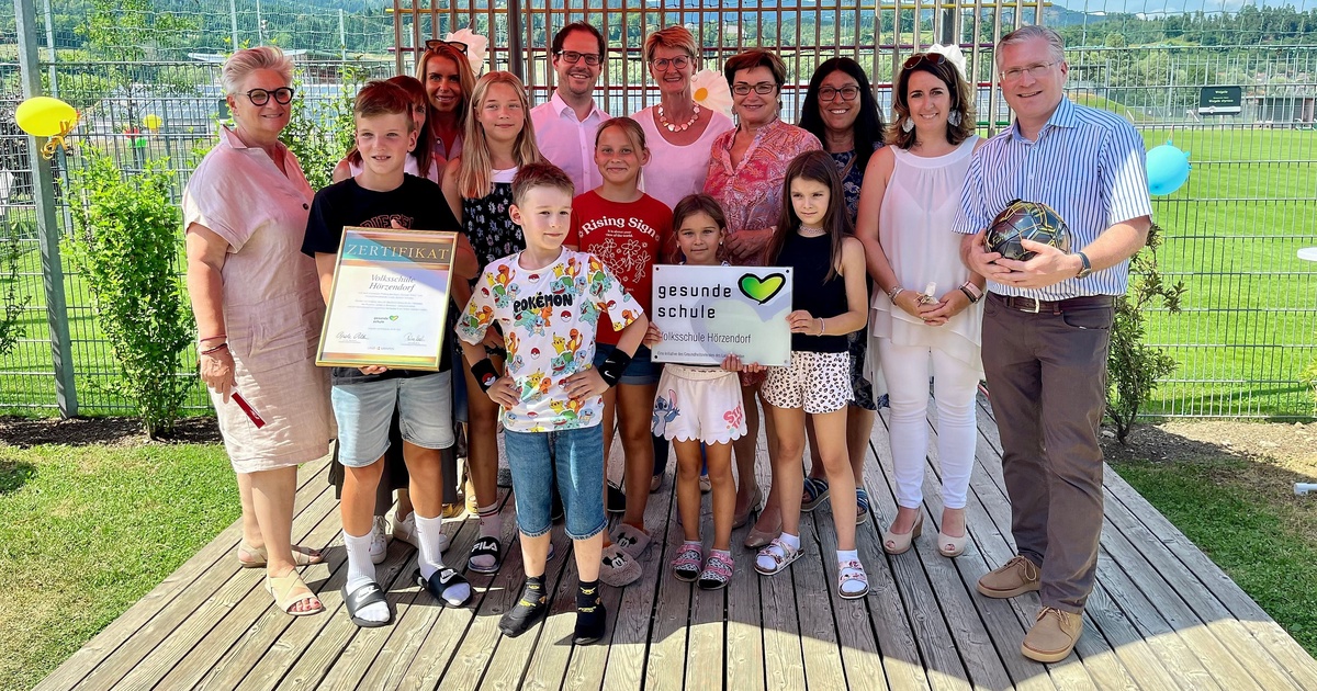 Volksschule H&ouml;rzendorf als &bdquo;Gesunde Schule&ldquo; ausgezeichnet