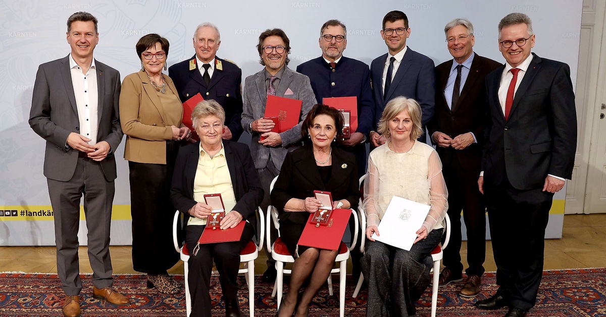Gro&szlig;e Ehren f&uuml;r verdienstvolle K&auml;rntnerinnen und K&auml;rntner