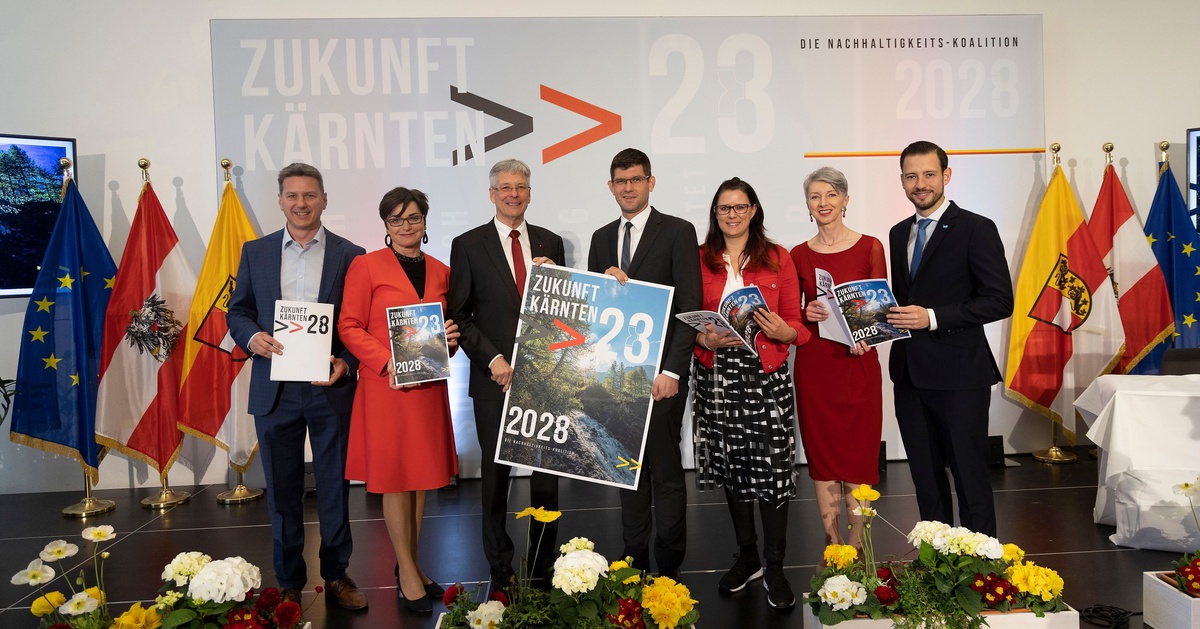 Nachhaltigkeits-Koalition pr&auml;sentiert Regierungsprogramm 2023-2028