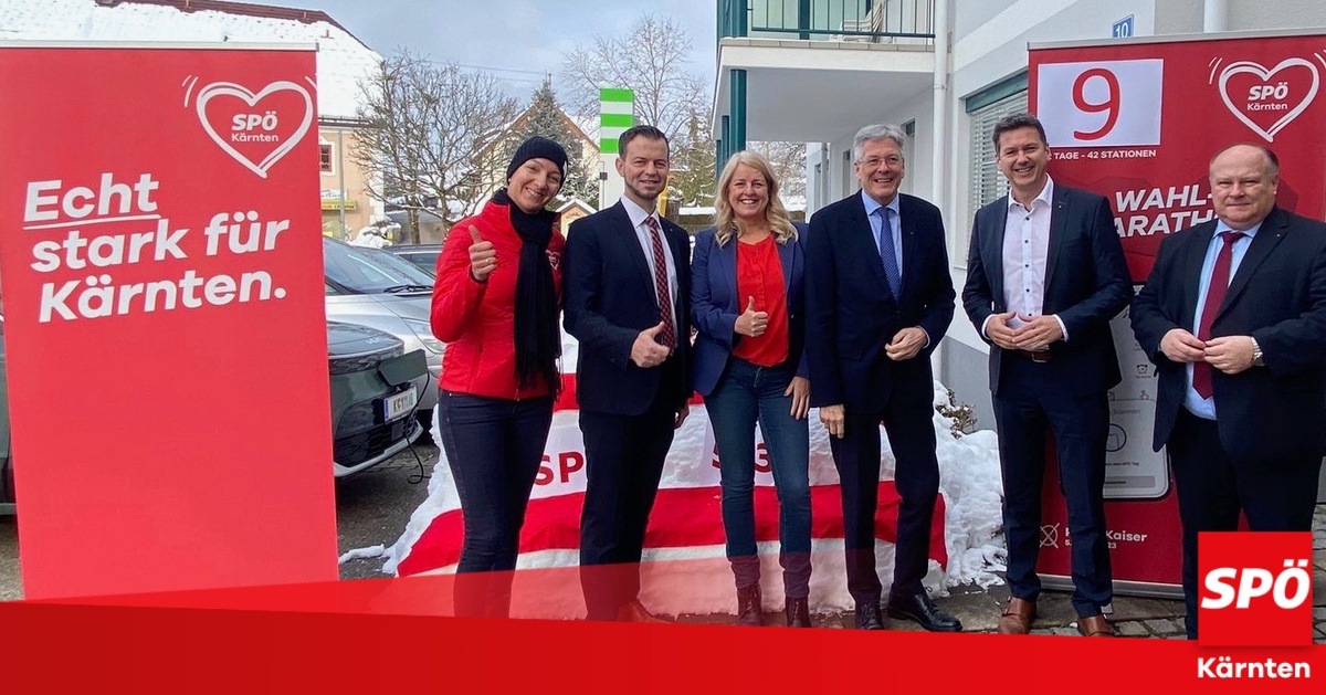 Kärnten-Wahl 23: LH Kaiser zu Besuch in St. Georgen im Lavanttal, Reichenfels, St. Kanzian und Eberndorf