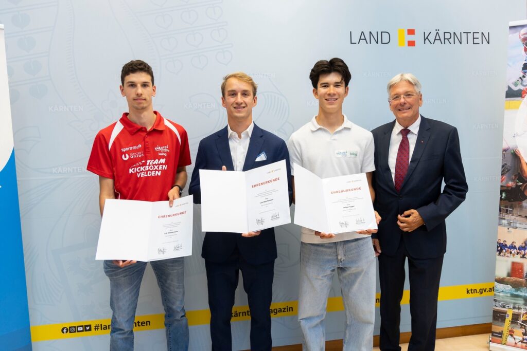 Ehrung für drei erfolgreiche Kärntner Sportler