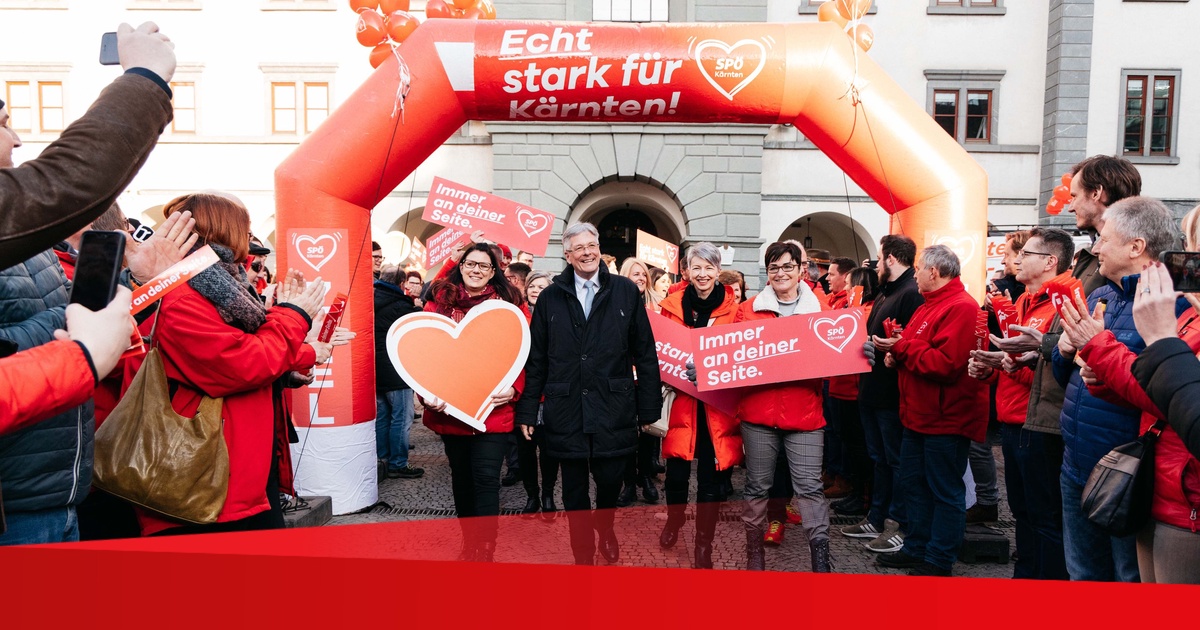 Wahlmarathon-Finish der SPÖ Kärnten und Peter Kaiser