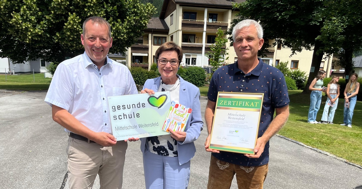 Mittelschule Weitensfeld erh&auml;lt Auszeichnung &bdquo;Gesunde Schule&ldquo;