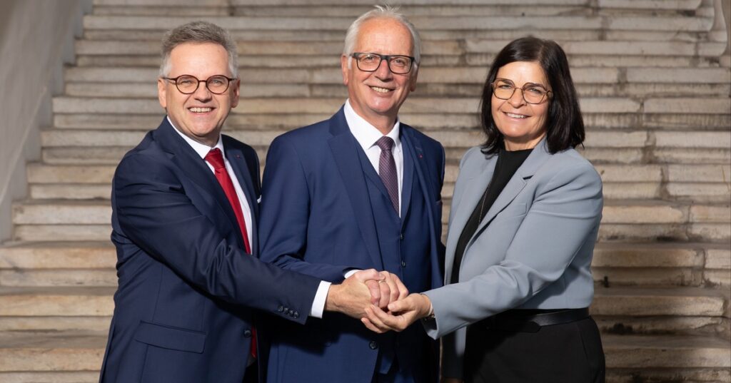 Danke an Reinhart Rohr, Glück auf für Peter Reichmann, Herzlich Willkommen an Manuel Müller und Alles Gute für den neuen Landtagspräsident und die neue Landtagspräsidentin