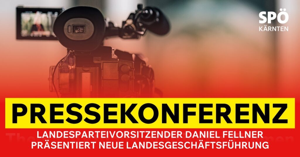 Pressekonferenz: Landesparteivorsitzender Daniel Fellner präsentiert neue Landesgeschäftsführung