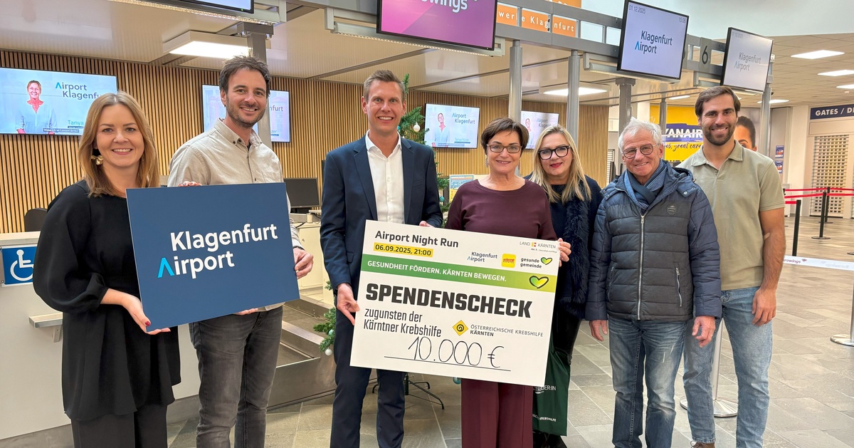 2. Airport Night Run: 10.000 Euro f&uuml;r K&auml;rntner Krebshilfe erlaufen