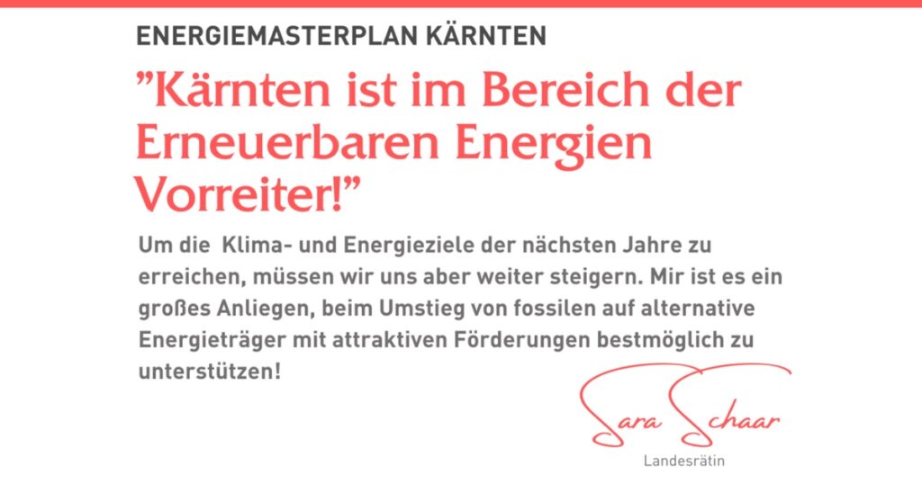 Kärnten im Bereich Erneuerbare Energien Vorreiter