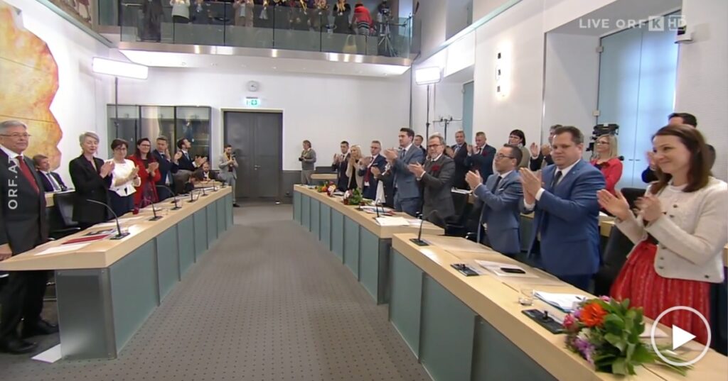 Video: Rede im Landtag von LH Peter Kaiser als neuer Landeshauptmann nach der Landtagswahl 2023