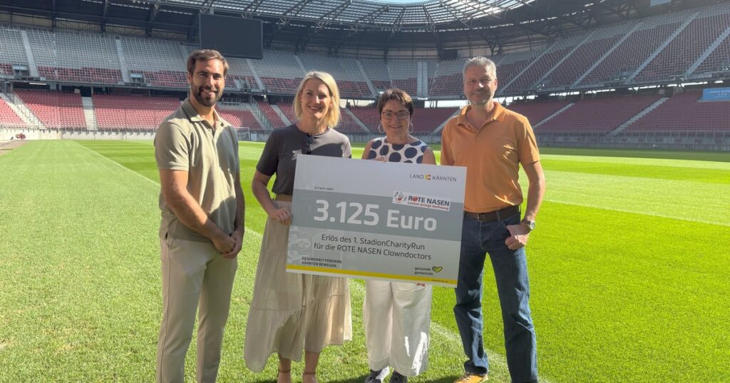 StadionCharityRun: 3.125 Euro für ROTE NASEN „erlaufen“